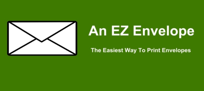 An Ez Envelope printing software