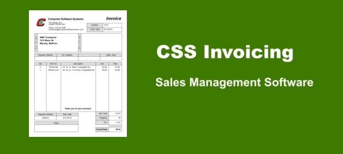 CSS Invoicing